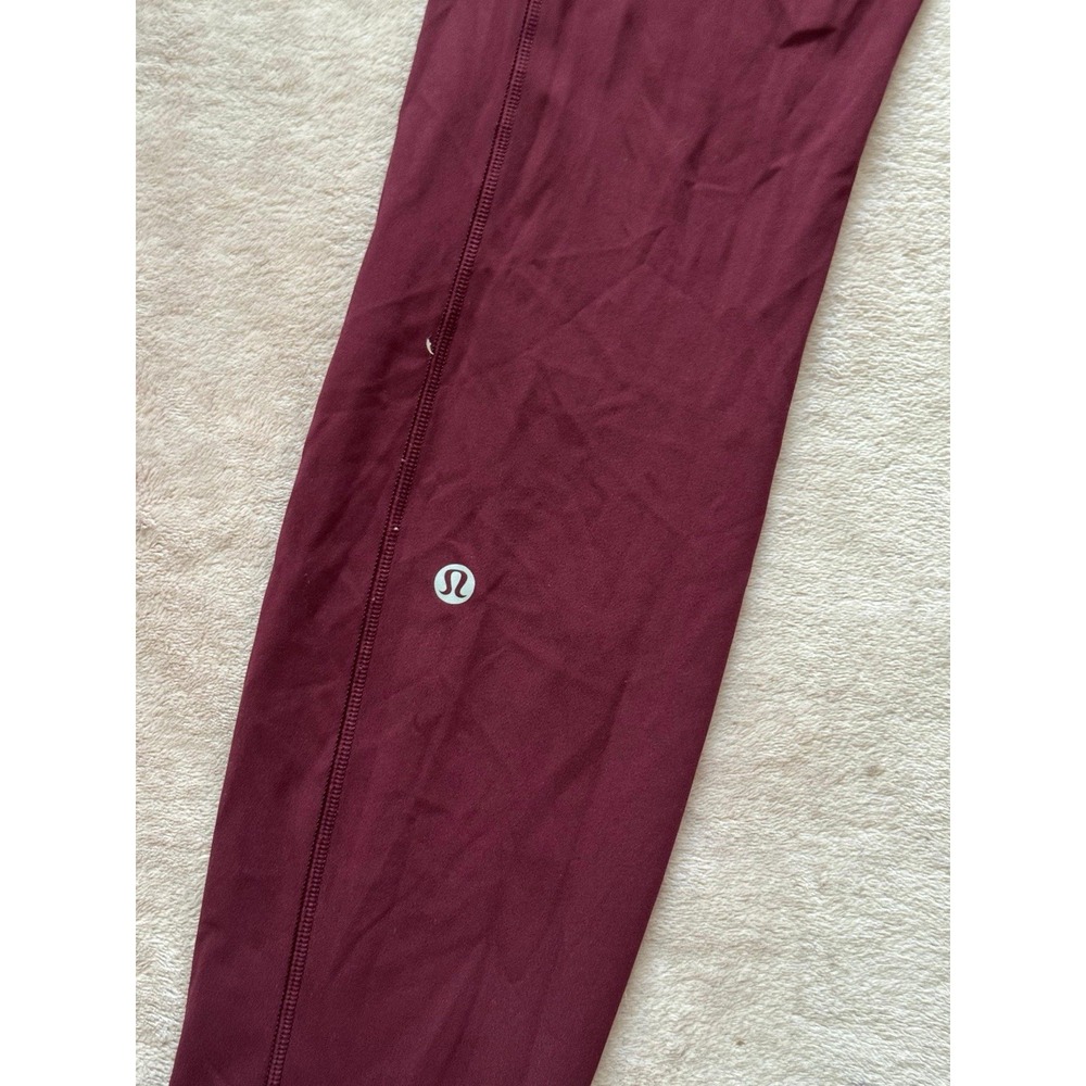 Lululemon Women's Speed Up Tight Red Maroon Full-On Luxtreme‎ Size 8 Tall - Picture 3 of 11